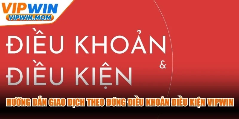 Hướng dẫn giao dịch theo đúng điều khoản điều kiện VIPWIN