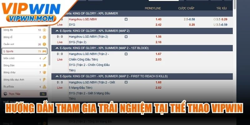 Hướng dẫn tham gia trải nghiệm tại thể thao VIPWIN nhanh chóng